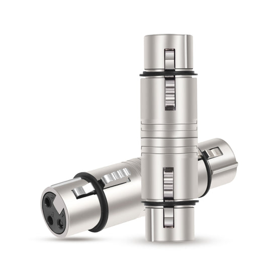 LZ1111 3Pin XLR Female to Female Adapter(Silver) by buy2fix