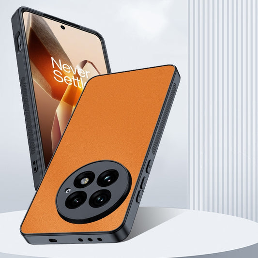 For OnePlus 13 Ultra-thin Plain Skin Leather Phone Case(Green) by buy2fix