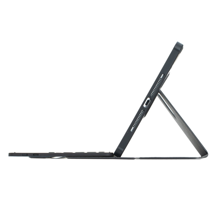 For iPad Pro 11 2024 L13-A 360 Rotation Acrylic Transparent Bluetooth Keyboard Leather Case With Touch Control(Black) - For iPad Pro by buy2fix | Online Shopping UK | buy2fix