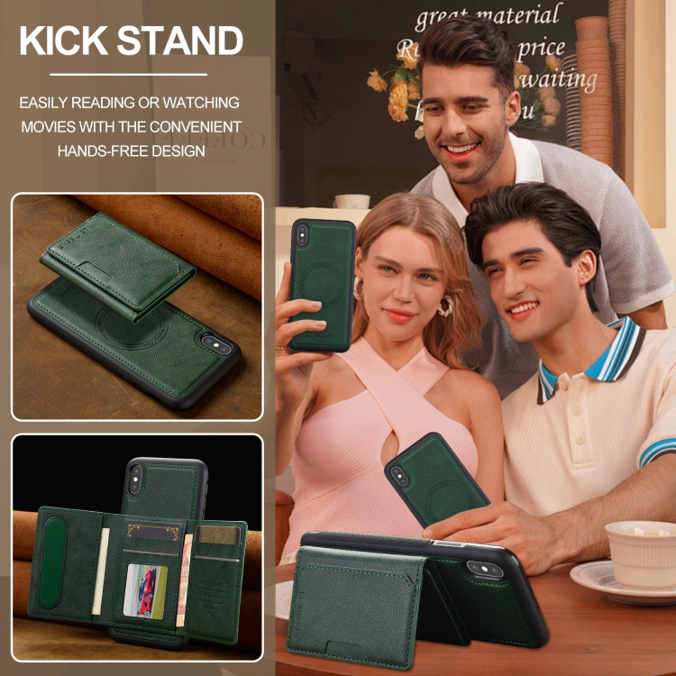 For iPhone XS Max LC.IMEEKE L5 Series Detachable RFID Card Bag Magsafe Phone Case(Green) - More iPhone Cases by LC.IMEEKE | Online Shopping UK | buy2fix