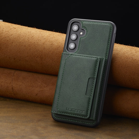 For Samsung Galaxy S23 FE 5G LC.IMEEKE L5 Series Detachable RFID Card Bag Magsafe Phone Case(Green) - Galaxy S23 FE 5G Cases by LC.IMEEKE | Online Shopping UK | buy2fix