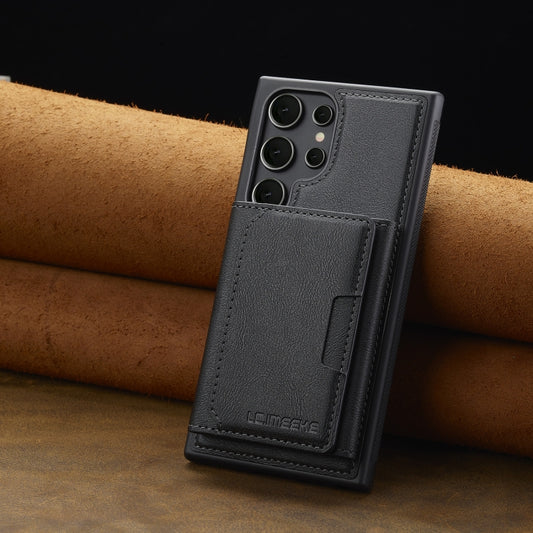 For Samsung Galaxy S23 Ultra 5G LC.IMEEKE L5 Series Detachable RFID Card Bag Magsafe Phone Case(Black) - Galaxy S23 Ultra 5G Cases by LC.IMEEKE | Online Shopping UK | buy2fix