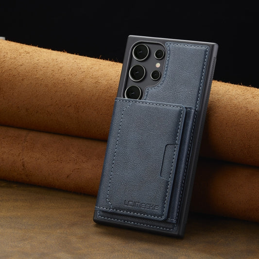 For Samsung Galaxy S22 Ultra 5G LC.IMEEKE L5 Series Detachable RFID Card Bag Magsafe Phone Case(Blue) - Galaxy S22 Ultra 5G Cases by LC.IMEEKE | Online Shopping UK | buy2fix