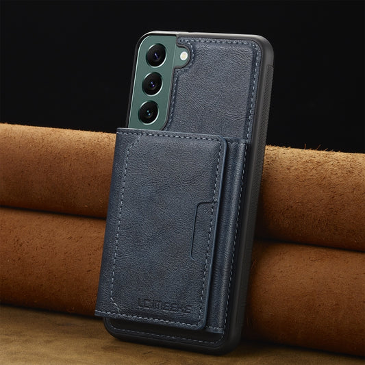 For Samsung Galaxy S21 FE 5G LC.IMEEKE L5 Series Detachable RFID Card Bag Magsafe Phone Case(Blue) - Galaxy Phone Cases by LC.IMEEKE | Online Shopping UK | buy2fix