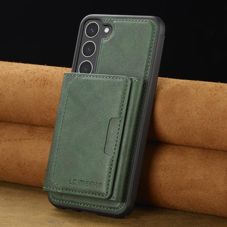 For Samsung Galaxy S25+ 5G LC.IMEEKE L5 Series Detachable RFID Card Bag Magsafe Phone Case(Green) - Galaxy S25+ 5G Cases by LC.IMEEKE | Online Shopping UK | buy2fix