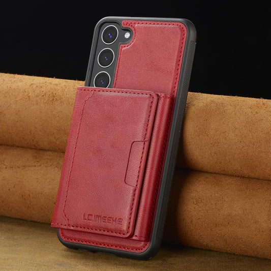 For Samsung Galaxy S25+ 5G LC.IMEEKE L5 Series Detachable RFID Card Bag Magsafe Phone Case(Red) - Galaxy S25+ 5G Cases by LC.IMEEKE | Online Shopping UK | buy2fix