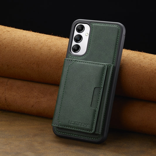 For Samsung Galaxy A14 5G / 4G LC.IMEEKE L5 Series Detachable RFID Card Bag Magsafe Phone Case(Green) - Galaxy Phone Cases by LC.IMEEKE | Online Shopping UK | buy2fix