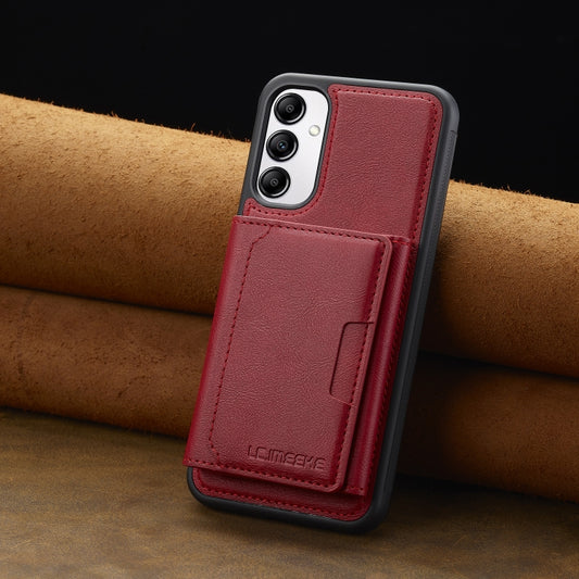 For Samsung Galaxy A14 5G / 4G LC.IMEEKE L5 Series Detachable RFID Card Bag Magsafe Phone Case(Red) - Galaxy Phone Cases by LC.IMEEKE | Online Shopping UK | buy2fix