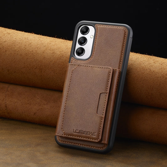 For Samsung Galaxy A34 5G LC.IMEEKE L5 Series Detachable RFID Card Bag Magsafe Phone Case(Brown) - Galaxy Phone Cases by LC.IMEEKE | Online Shopping UK | buy2fix