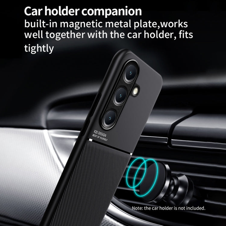 For Samsung Galaxy S25 Ultra 5G Classic Tilt Strip Grain Magnetic PC Hybrid TPU Phone Case(Black) by buy2fix