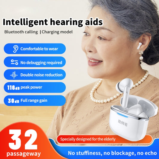 Bluetooth 5.3 In-ear AI Smart Recognition Hearing Aid(Black) - Hearing Aids by buy2fix | Online Shopping UK | buy2fix