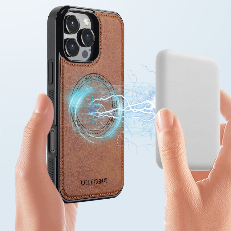 For iPhone 16 Pro Max LC.IMEEKE Magsafe Phone Case(Brown) - iPhone 16 Pro Max Cases by LC.IMEEKE | Online Shopping UK | buy2fix