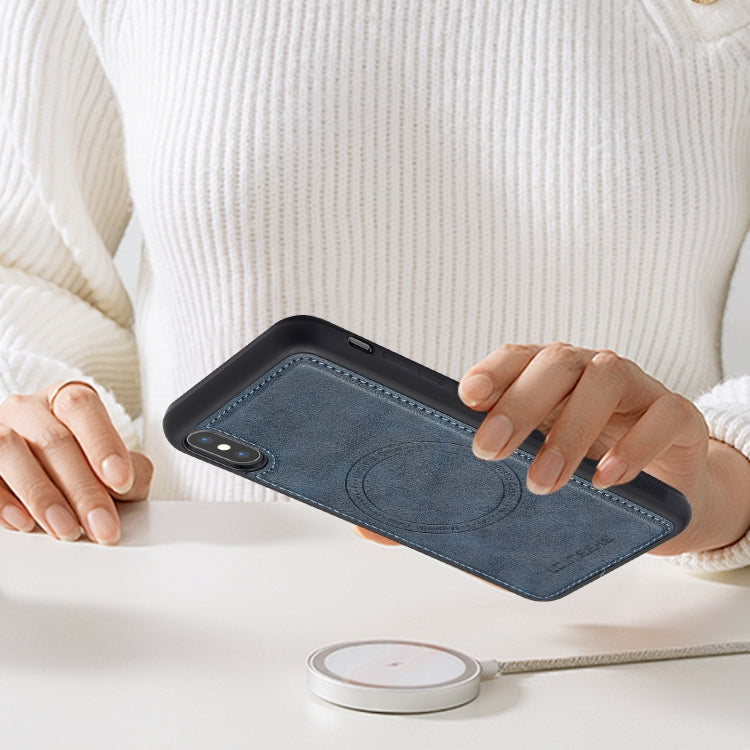 For iPhone XS / X LC.IMEEKE Magsafe Phone Case(Blue) - More iPhone Cases by LC.IMEEKE | Online Shopping UK | buy2fix