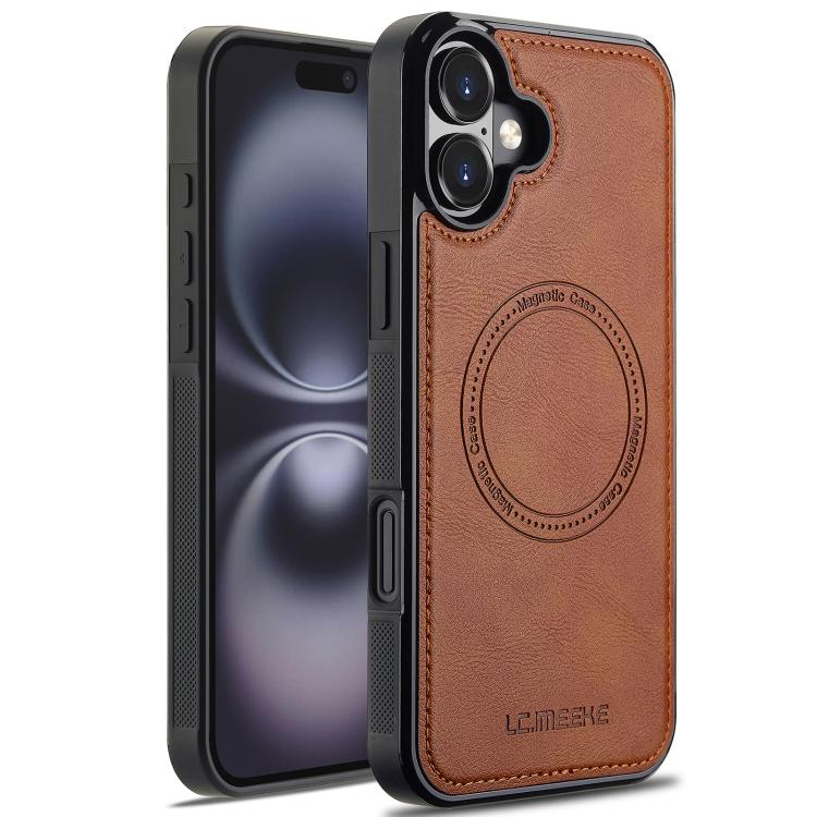 For iPhone 17 LC.IMEEKE Magsafe Phone Case(Brown) - iPhone 17 Cases by LC.IMEEKE | Online Shopping UK | buy2fix