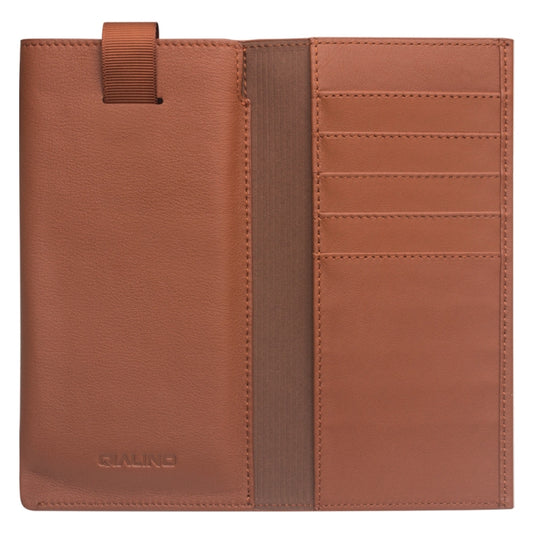 For iPhone 11 Pro Max QIALINO Nappa Texture Top-grain Leather Horizontal Flip Wallet Case with Card Slots(Brown) by QIALINO