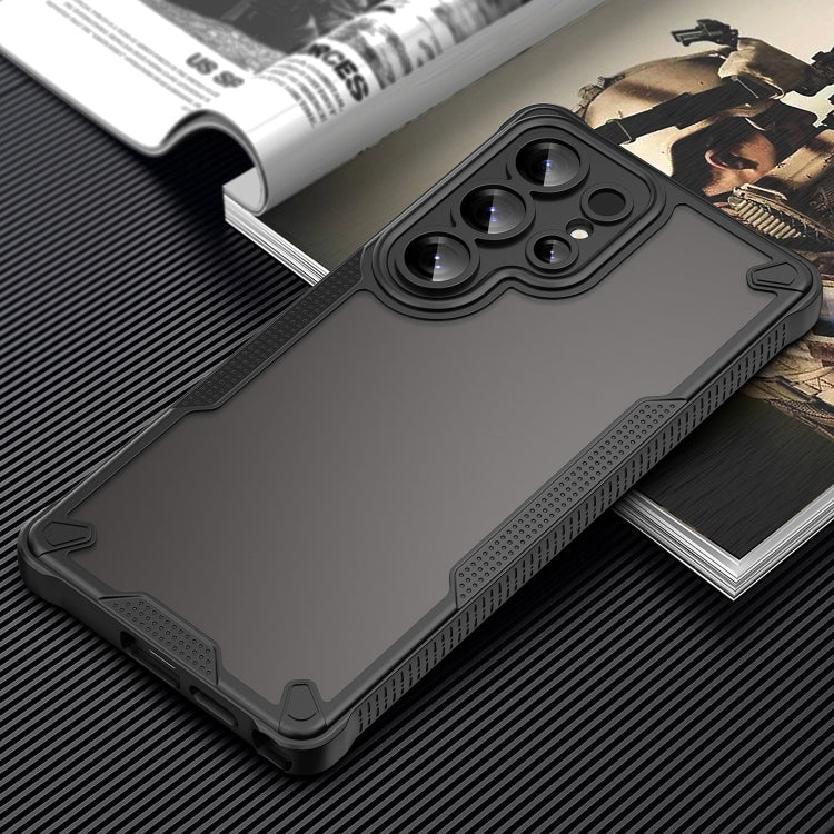 For Samsung Galaxy S25 Ultra 5G Armor Glaze PC Hybrid TPU Phone Case(Black) by buy2fix