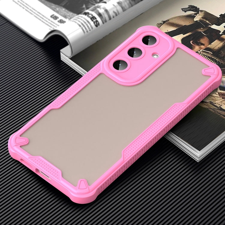 For Samsung Galaxy S25+ 5G Armor Glaze PC Hybrid TPU Phone Case(Pink) by buy2fix