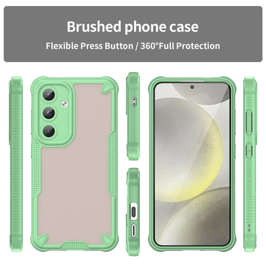 For Samsung Galaxy S25 5G Armor Glaze PC Hybrid TPU Phone Case(Green) by buy2fix