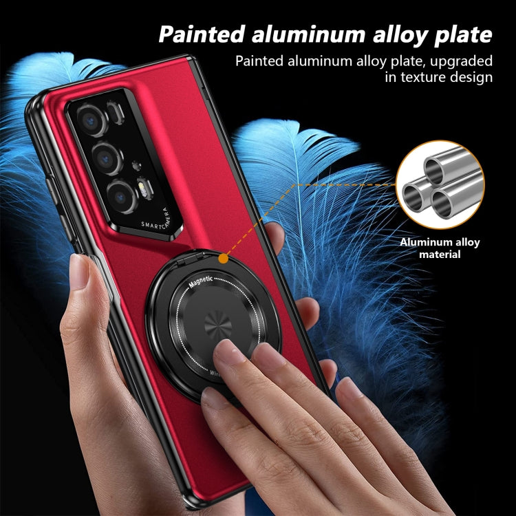 For Honor Magic V2 RSR Porsche Design Gold Medal Rotating Folding Series Ring Holder Phone Case(Red) - Honor Cases by buy2fix | Online Shopping UK | buy2fix