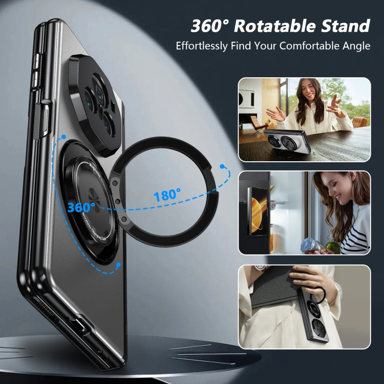 For Honor Magic V3 Gold Medal Rotating Folding Series Ring Holder Phone Case(Silver) - Honor Cases by buy2fix | Online Shopping UK | buy2fix