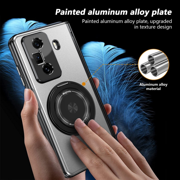 For Honor Magic Vs3 Gold Medal Rotating Folding Series Ring Holder Phone Case(Silver) - Honor Cases by buy2fix | Online Shopping UK | buy2fix