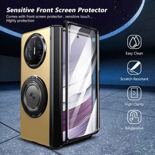 For Huawei Mate X5 Gold Medal Rotating Folding Series Ring Holder Phone Case(Gold) - Huawei Cases by buy2fix | Online Shopping UK | buy2fix