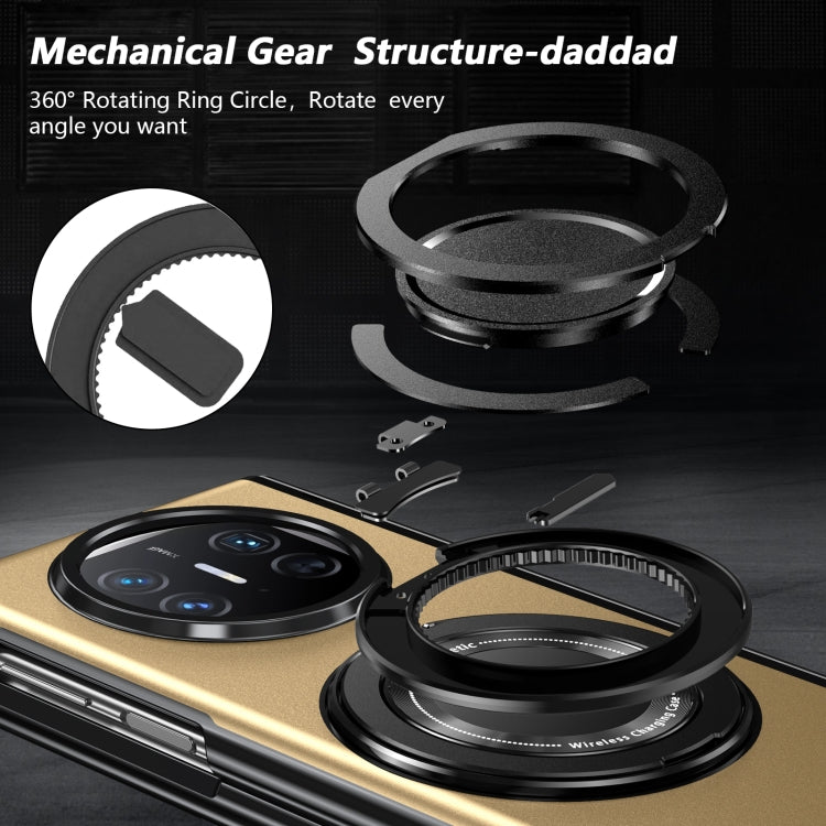 For Huawei Mate X5 Gold Medal Rotating Folding Series Ring Holder Phone Case(Gold) - Huawei Cases by buy2fix | Online Shopping UK | buy2fix