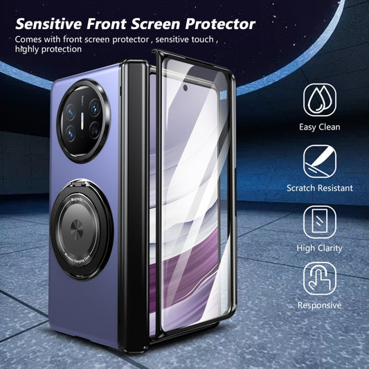 For Huawei Mate X5 Gold Medal Rotating Folding Series Ring Holder Phone Case(Blue) - Huawei Cases by buy2fix | Online Shopping UK | buy2fix