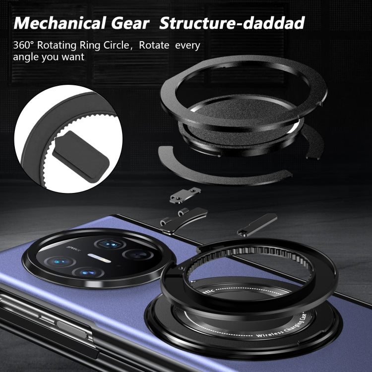For Huawei Mate X5 Gold Medal Rotating Folding Series Ring Holder Phone Case(Blue) - Huawei Cases by buy2fix | Online Shopping UK | buy2fix