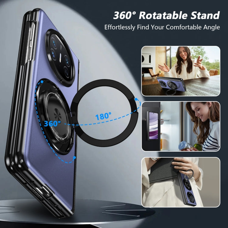 For Huawei Mate X5 Gold Medal Rotating Folding Series Ring Holder Phone Case(Blue) - Huawei Cases by buy2fix | Online Shopping UK | buy2fix