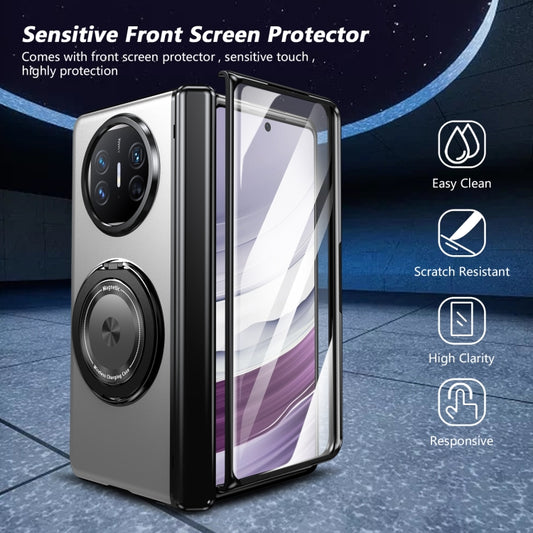 For Huawei Mate X5 Gold Medal Rotating Folding Series Ring Holder Phone Case(Silver) - Huawei Cases by buy2fix | Online Shopping UK | buy2fix