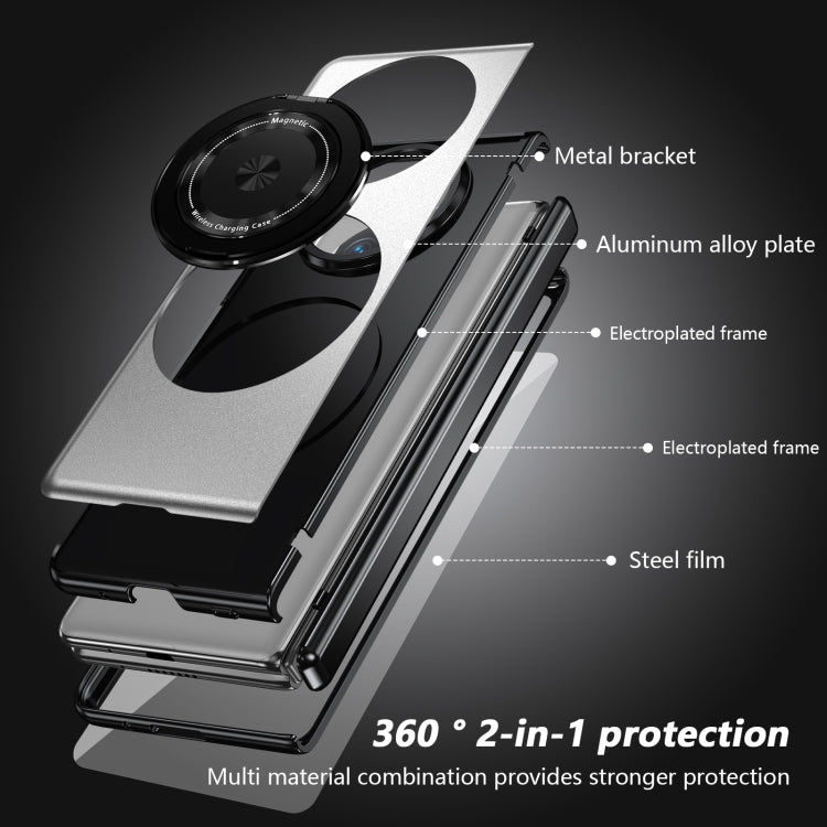 For Huawei Mate X5 Gold Medal Rotating Folding Series Ring Holder Phone Case(Silver) - Huawei Cases by buy2fix | Online Shopping UK | buy2fix
