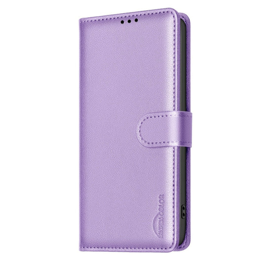 For OnePlus 13 Litchi Texture RFID Anti-theft Leather Phone Case(Purple) by buy2fix