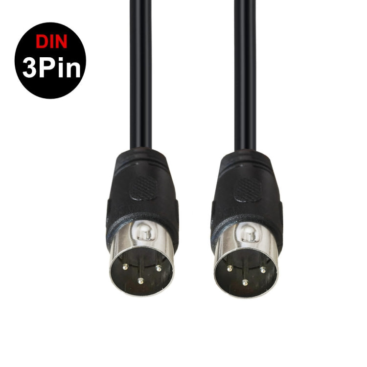 DIN Male to Male 3 Pin Signal Transmission for TV, DVD Player Adapter Cable, Length:3m(Black) by buy2fix