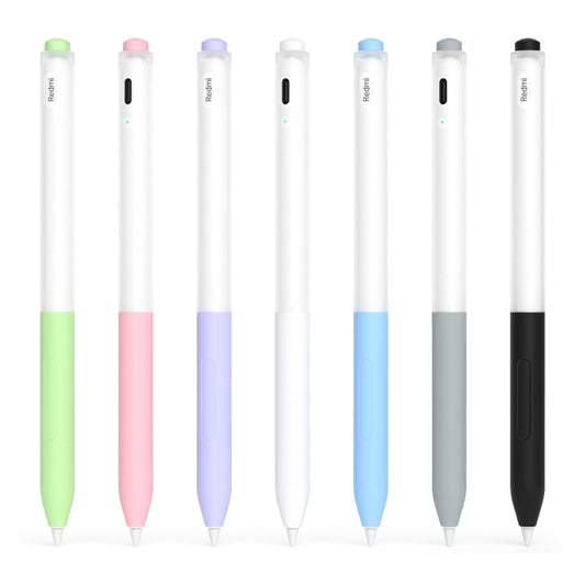 For Redmi Smart Pen 2pcs/Set Transparent Jelly Series Stylus Pen Silicone Protective Cover(Grey) - Pencil Accessories by buy2fix | Online Shopping UK | buy2fix