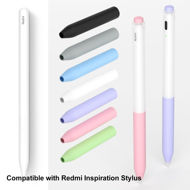For Redmi Smart Pen 2pcs/Set Transparent Jelly Series Stylus Pen Silicone Protective Cover(Matcha Green) - Pencil Accessories by buy2fix | Online Shopping UK | buy2fix