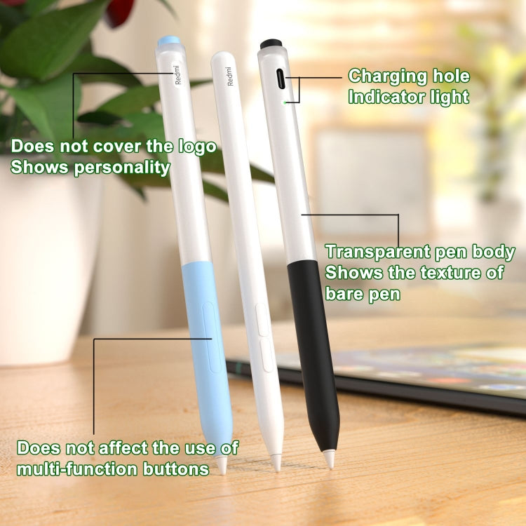 For Redmi Smart Pen 2pcs/Set Transparent Jelly Series Stylus Pen Silicone Protective Cover(Matcha Green) - Pencil Accessories by buy2fix | Online Shopping UK | buy2fix