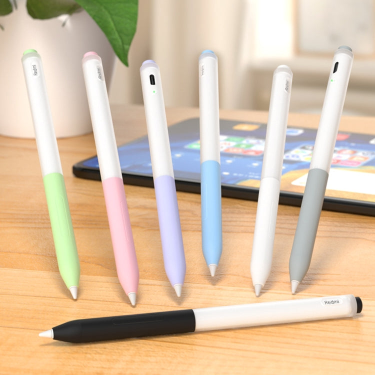 For Redmi Smart Pen 2pcs/Set Transparent Jelly Series Stylus Pen Silicone Protective Cover(White) - Pencil Accessories by buy2fix | Online Shopping UK | buy2fix