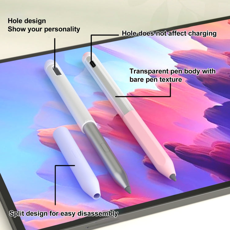 For Lenovo Gen3 Stylus Pen 2pcs/Set Jelly Series Stylus Pen Silicone Protective Cover(Cherry Pink) - Pencil Accessories by buy2fix | Online Shopping UK | buy2fix