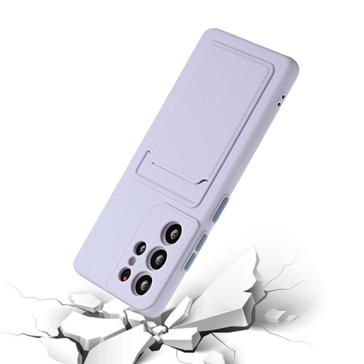 For Samsung Galaxy S25 Ultra 5G Card Slot Design Shockproof TPU Phone Case(Purple) by buy2fix