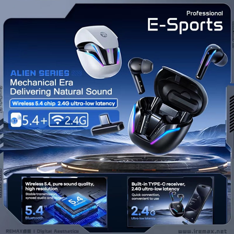 REMAX Gamebuds G7 2.4G Gaming TWS Stereo Wireless Bluetooth Earphones with Breathing Light(White) - TWS Earphone by REMAX | Online Shopping UK | buy2fix