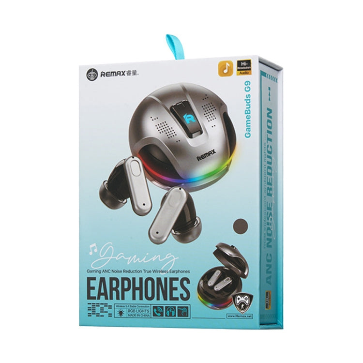REMAX GameBuds G9 ANC Noise Reduction Gaming Wireless Bluetooth Earphones(Silver) - Bluetooth Earphone by REMAX | Online Shopping UK | buy2fix
