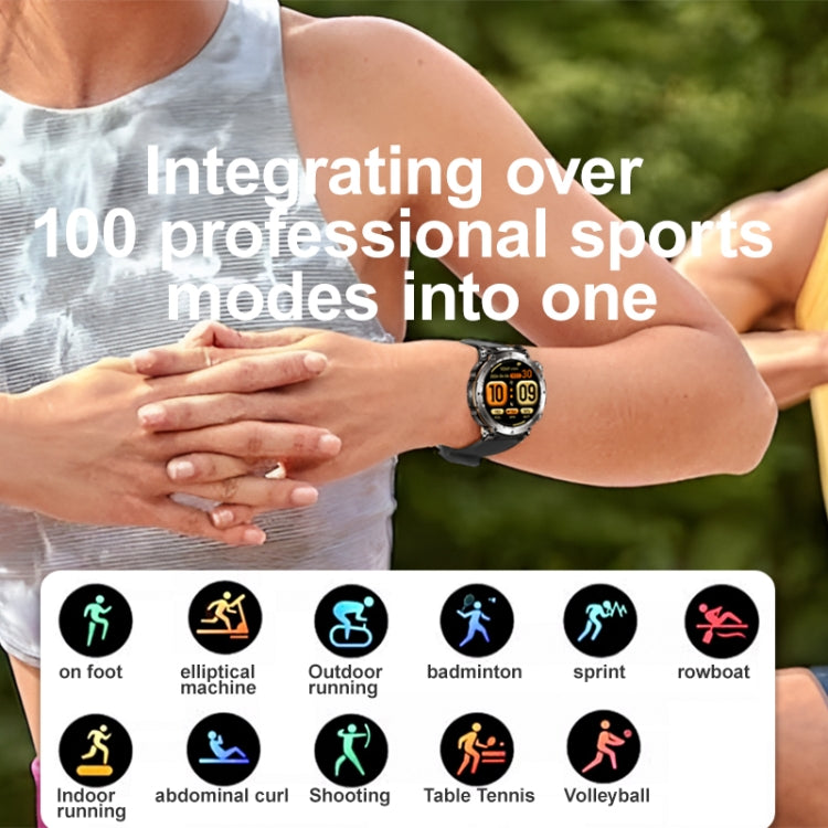 HT30 1.7 inch IP68 Waterproof Silicone Band Smart Watch, Support Flashlight / Banknote Detector Light / Compass(Army Green) by buy2fix