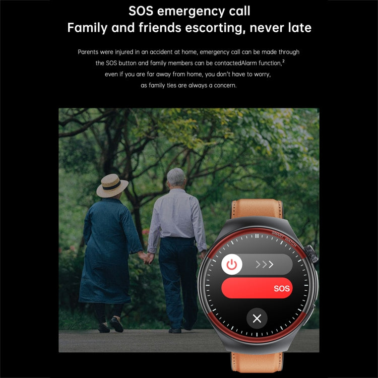 T82 1.43 inch Round Screen BT Call Smart Watch, Heart Rate / Blood Pressure / Blood Oxygen / Sleep / Blood Sugar / HRV / Metope / SOS, Strap:Stainless Steel Black by buy2fix