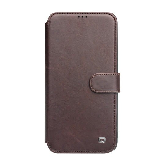 For iPhone 11 Pro QIALINO Business Magnetic Buckle Horizontal Flip Leather Case with Card Slots(Dark Brown) by QIALINO