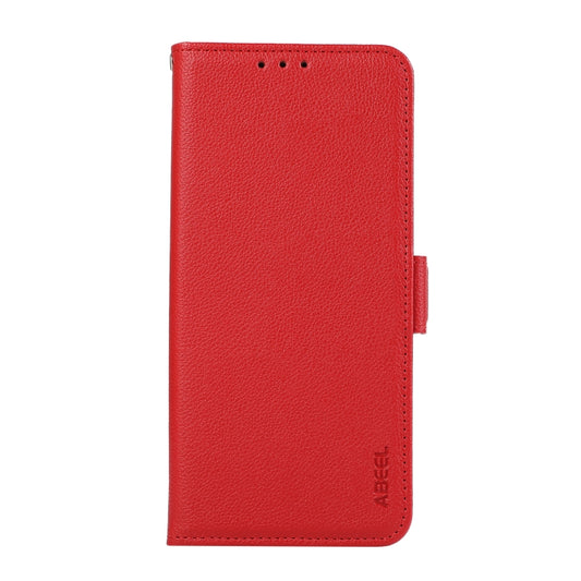 For OnePlus 13 ABEEL Side-Magnetic Litchi Pattern Leather RFID Phone Case(Red) by buy2fix