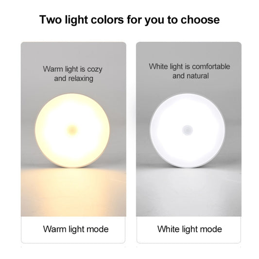 Intelligent Human Body Induction LED Night Light Bedside Lamp with Switch(White Light) - Sensor LED Lights by buy2fix | Online Shopping UK | buy2fix