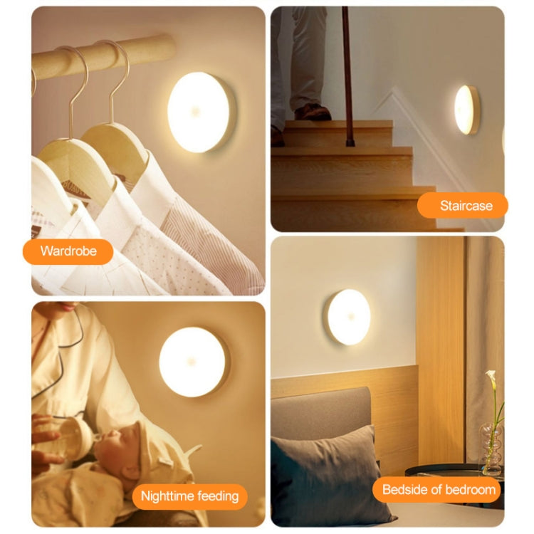 Intelligent Human Body Induction LED Night Light Bedside Lamp with Switch(White Light) - Sensor LED Lights by buy2fix | Online Shopping UK | buy2fix