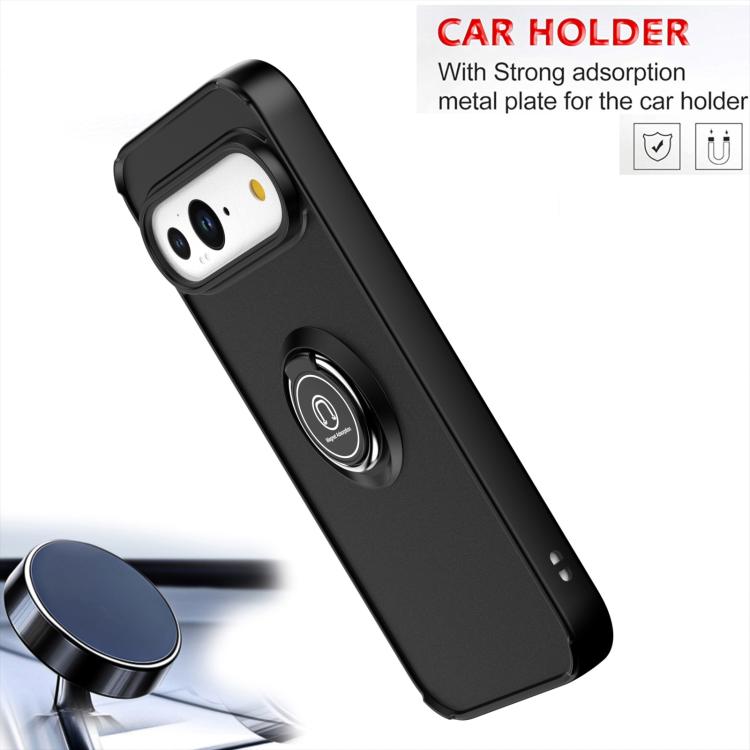 For Google Pixel 10 / 10 Pro Q Shadow 1 Series TPU + PC Phone Case with Ring(Black+Black) - Google Cases by buy2fix | Online Shopping UK | buy2fix