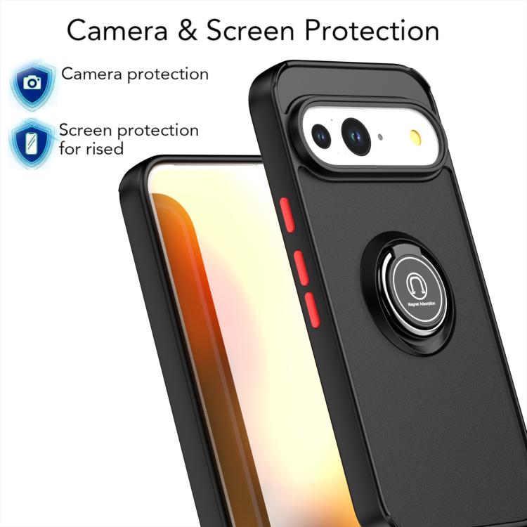 For Google Pixel 10 Pro XL Q Shadow 1 Series TPU + PC Phone Case with Ring(Red) - Google Cases by buy2fix | Online Shopping UK | buy2fix